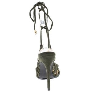 Cape Robbin Shoes - Colima Army Olive Strappy Lace Up Open Toe Heel Cape Robbin Shoes - Colima Army Olive Strappy Lace Up Open Toe Heel
